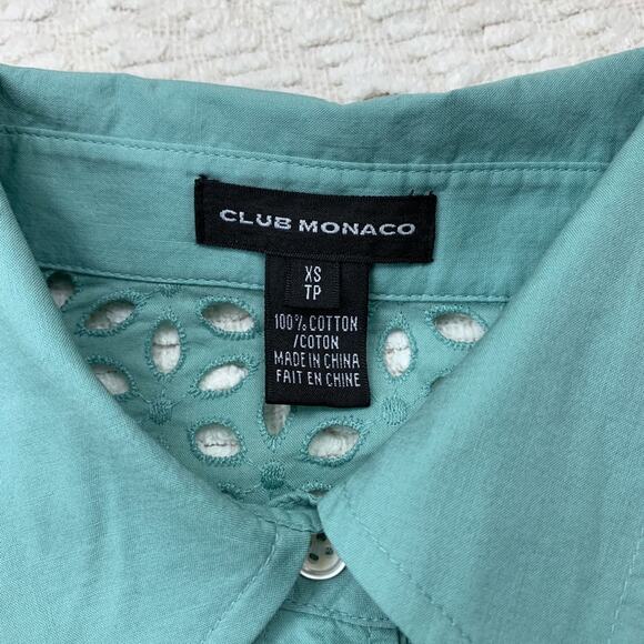 Club Monaco Eyelet Blouse Size XS - Picture 5 of 6
